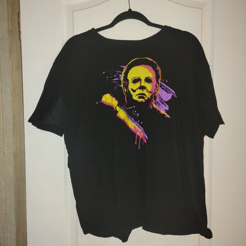 XL men's black short sleeve Michael Myers T-shirt